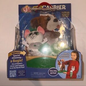 Elf Pets Official Carrier with Bogie and Dog Stuffed Animals